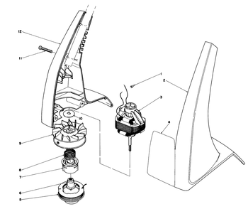 Motor And Housing Assembly Diagram and Parts List for 51235 8000001 - 8999999 Toro Trimmer