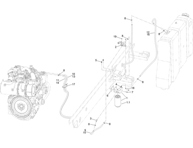 Fuel Pump Assembly Diagram and Parts List for 23803 400000000 - 999999999 Toro Lawn Tractor Accessories