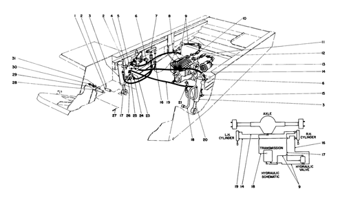 Hydraulic Valve And Lift Arm And Cylinders Diagram and Parts List for 30775 600001 - 699999 Toro Lawn Tractor