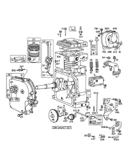 Engine Briggs & Stratton Model No. 190402 Type 0914-02 (8 H.P. Snowthrower Model 38060) Diagram and Parts List for 38070 8000001 - 8999999 Toro Snow Blower