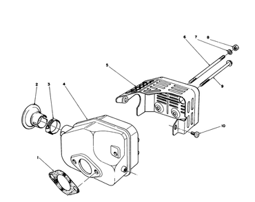 Muffler Assembly (Model No. 47pm1-1) Diagram and Parts List for 16212B 2000001 - 2999999 Toro Lawn Mower