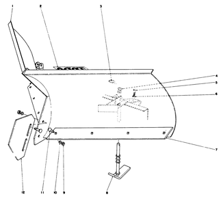 V-Plow Model No. 30750 (Optional) Diagram and Parts List for 30555 6000001 - 6999999 Toro Lawn Mower