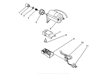 Starter Motor Assembly (Model 38176 Only) Diagram and Parts List for 38171 3900001 - 3999999 Toro Snow Blower