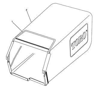 Grass Bag Assembly Diagram and Parts List for 26682 9000001 - 9999999 Toro Lawn Mower