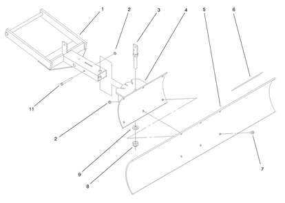 Blade Assembly Diagram and Parts List for 79356 8900001 - 8999999 Toro Lawn Tractor