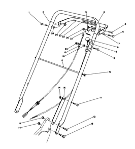 Handle Assembly (Model 22035) Diagram and Parts List for 22035 6000001 - 6999999 Toro Lawn Mower