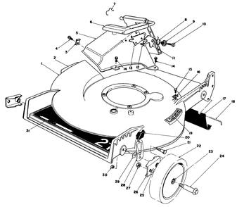 Housing Assembly Diagram and Parts List for 20584 4000001 - 4999999 Toro Lawn Mower
