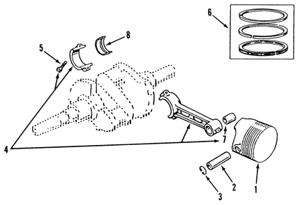 Piston And Rod Diagram and Parts List for Z1-24OE03  Toro Lawn Tractor