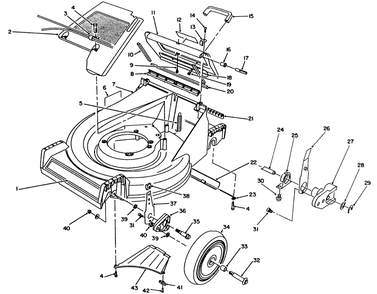 Housing Assembly Diagram and Parts List for 26551 9000001 - 9999999 Toro Lawn Mower