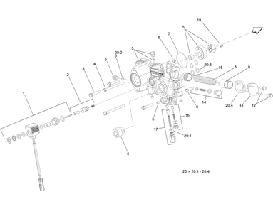 Charge Pump Housing Assembly  Transmission Assembly Diagram and Parts List for 72096 406343181-407109999 Toro Lawn Tractor