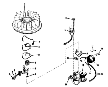 Magneto No. 610694a Diagram and Parts List for 56033 4000001 - 4999999 Toro Lawn Tractor