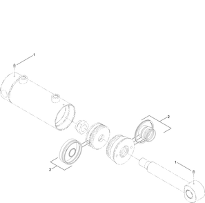 Hydraulic Cylinder Assembly No. Au126558 Diagram and Parts List for 25401 316000001 - 316999999 Toro Lawn Tractor Accessories