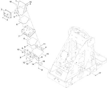 Part Location Diagram of 137-9651 Toro Controller