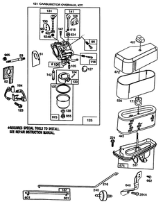 Briggs & Stratton Model 286707-0118-01 Diagram and Parts List for R3-12B602 2000001 - 2999999 Toro Lawn Tractor