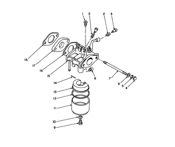 Carburetor Diagram and Parts List for 62008 8000001 - 8999999 Toro Generator