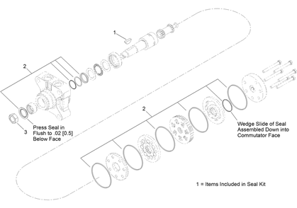 Hydraulic Motor Assembly No. 127-9603 Diagram and Parts List for 23208G 402000000 - 404319999 Toro Stump Grinder