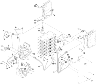Battery Cable Assembly Diagram and Parts List for 22218 407100000 - 407599999 Toro Lawn Tractor Accessories