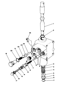 Valve Assembly Diagram and Parts List for 30754 (800001-899999)(1988) Toro Lawn Tractor