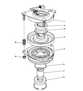 Clutch Assembly No. 54-3200 Diagram and Parts List for 55620 9000001 - 9999999 Toro Lawn Tractor