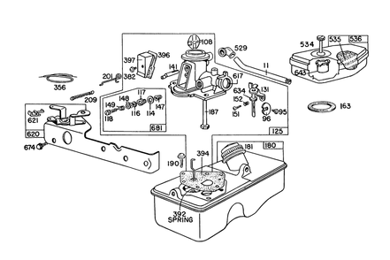 Briggs & Stratton Carburetor Assembly Model 92508-1000-01 For 19" Hand Propelled Model 16067 Diagram and Parts List for 16155 9000001 - 9999999 Toro Lawn Mower