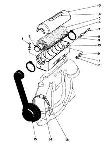 Heavy Duty Air Filter Assembly Diagram and Parts List for 30940 4000001 - 4999999 Toro Leaf Blower / Vacuum