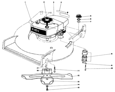 Engine Assembly Diagram and Parts List for 20610 1000001 - 1999999 Toro Lawn Mower