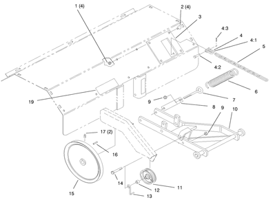 Part Location Diagram of 93-1628 Toro Decal-Belt Routing