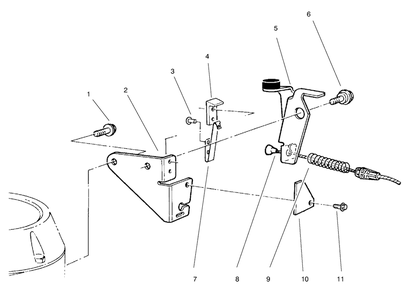 Brake Assembly Diagram and Parts List for 22040 8900001 - 8999999 Toro Lawn Mower