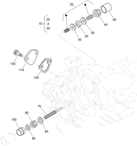 Idle Apparatus And Fuel Pump Cover Assembly Diagram and Parts List for 74264TE (314000001-314999999)(2014) Toro Lawn Mower