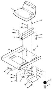 Seat Assembly (212-5 & 212-H) Diagram and Parts List for 32-10B503 2000001 - 2999999 Toro Lawn Tractor
