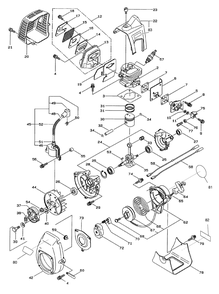 Engine Assembly Diagram and Parts List for 53010 790001 - 799999 Toro Trimmer
