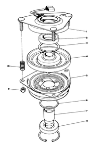 Clutch Assembly No. 54-0220 Diagram and Parts List for 30754 0000001 - 0999999 Toro Lawn Tractor