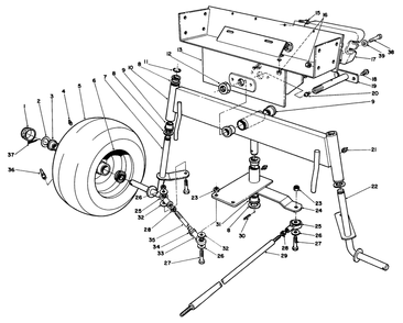 Rear Axle Assembly Diagram and Parts List for 30718 3900001 - 3999999 Toro Lawn Tractor