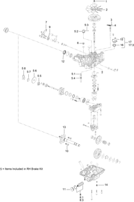 Lh Transmission Assembly No. 161-1323 Diagram and Parts List for 72517 400000000 - 414499999 Toro Lawn Mower