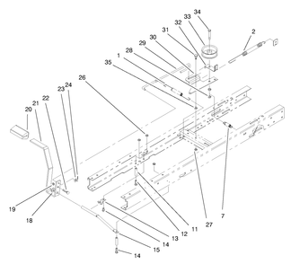 Clutch Assembly Diagram and Parts List for 71219 7900001 - 7999999 Toro Lawn Tractor