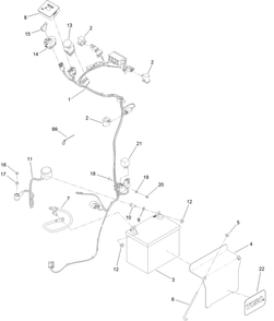 Wire Harness Assembly Diagram and Parts List for 79505 400000000-402884999 Toro Lawn Mower