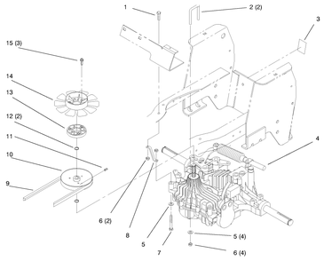 Hydro Transaxle Diagram and Parts List for 72102 7900001 - 7999999 Toro Lawn Tractor