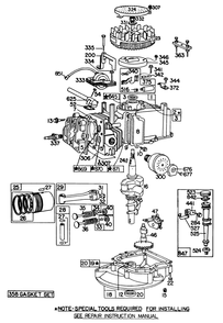Engine Briggs & Stratton Model 92908-1846-01 Diagram and Parts List for 16711 8000001 - 8999999 Toro Lawn Mower