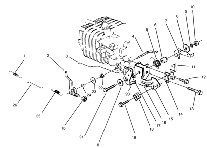 Governor Assembly (Model No. 47ps5-3) Diagram and Parts List for 22026 6900001 - 6999999 Toro Lawn Mower