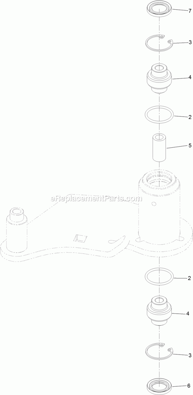 Idler Assembly No. 126-0853 Diagram and Parts List for 74942TE 314000001-314999999 Toro Lawn Mower
