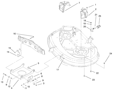 38" Deck Engagement Components Diagram and Parts List for 71198 9900001 - 9999999 Toro Lawn Tractor