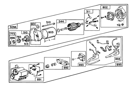 Starter Motor Kit Model No. 37-4630 (Optional) Diagram and Parts List for 38150 7000001 - 7999999 Toro Snow Blower