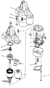 Starter Assembly Diagram and Parts List for 74041 39000001 - 39999999 Toro Lawn Tractor