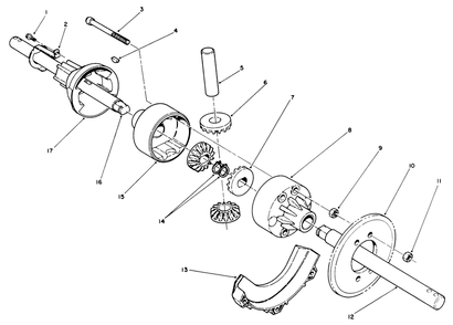 Differential Kit Model No. 38038 (Optional) Diagram and Parts List for 38525 9000001 - 9999999 Toro Snow Blower