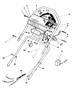 Handle Assembly Diagram and Parts List for 16770 4000001 - 4999999 Toro Lawn Mower