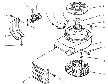Cooling Equipment Diagram and Parts List for 30166 590001 - 599999 Toro Lawn Tractor Accessories