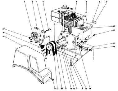 Engine Assembly Diagram and Parts List for 38056 4000001 - 4999999 Toro Snow Blower
