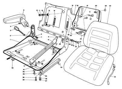 Deluxe Suspension Seat Model No. 30756 (Optional) Diagram and Parts List for 30718 0000001 - 0999999 Toro Lawn Tractor