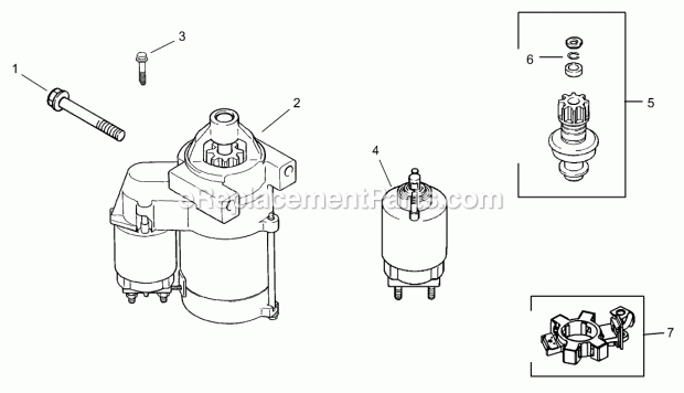 Starter System Assembly Kohler Cv493s-27529 Diagram and Parts List for 74199 230000001-230999999 Toro Lawn Mower