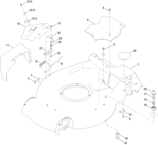 Housing Assembly Diagram and Parts List for 21691 409000000 - 999999999 Toro Lawn Mower